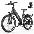 Tourii F26 Adult electric bike, electric mountain bike 1500W peak electric lightweight, 450Wh detachable battery, 25 mph 35 mph, 26 inch all terrain, 7-speed and front suspension