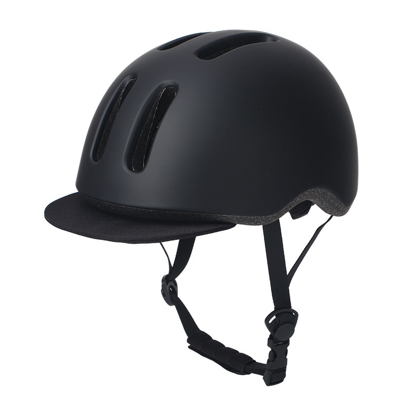 Urban Cycling Helmet with Visor – Lightweight One-Piece Shell for Bike, Scooter & Roller Skating