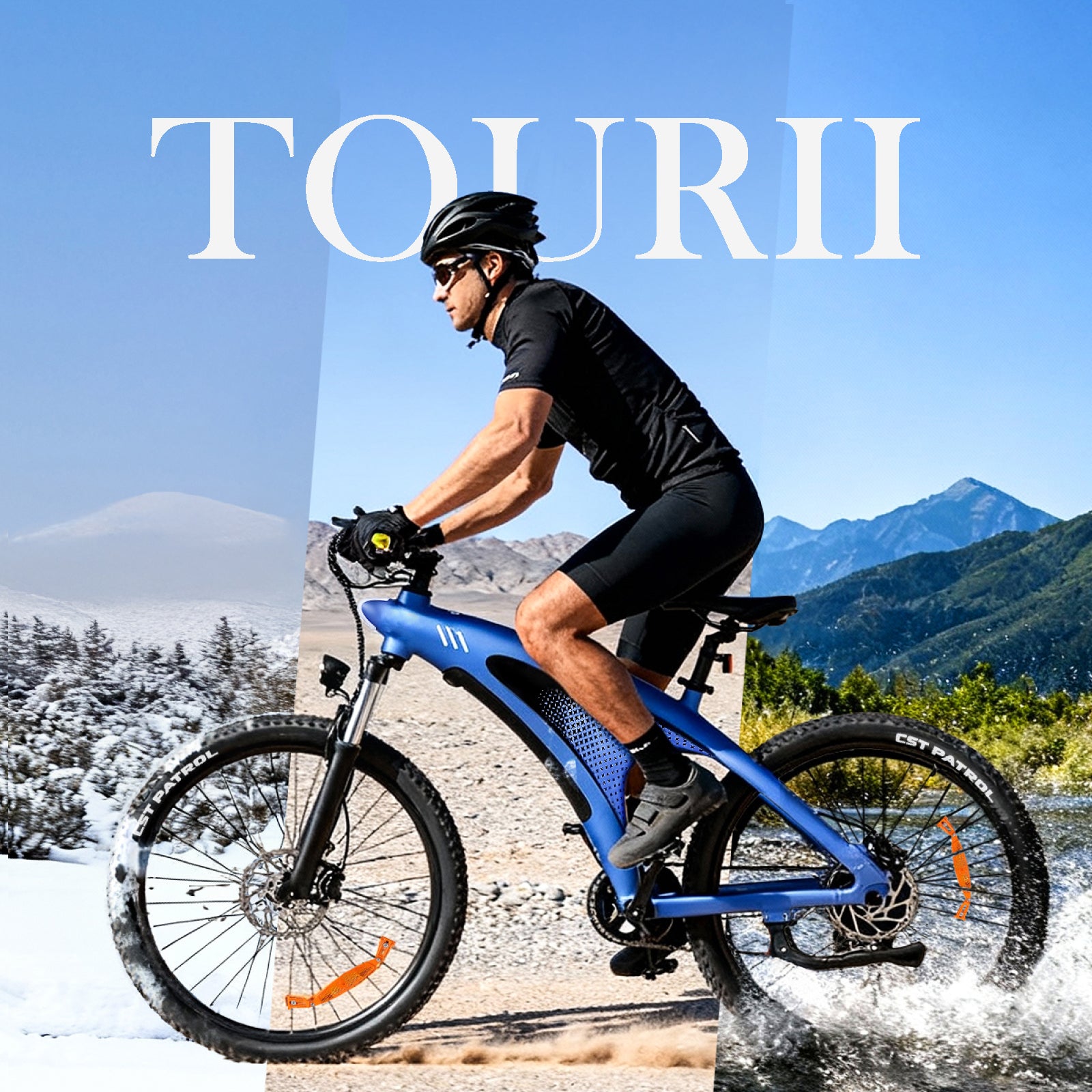 Tourii Q5 high-power mountain bike, off-road assisted variable speed adult commuting electric bike, aluminum alloy bike riding